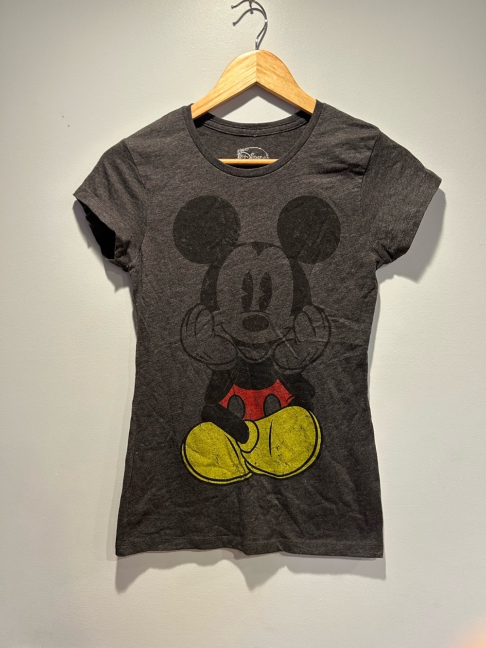 Disney dark grey Short-Sleeve Tee with Yellow Shoes & Red Shorts
